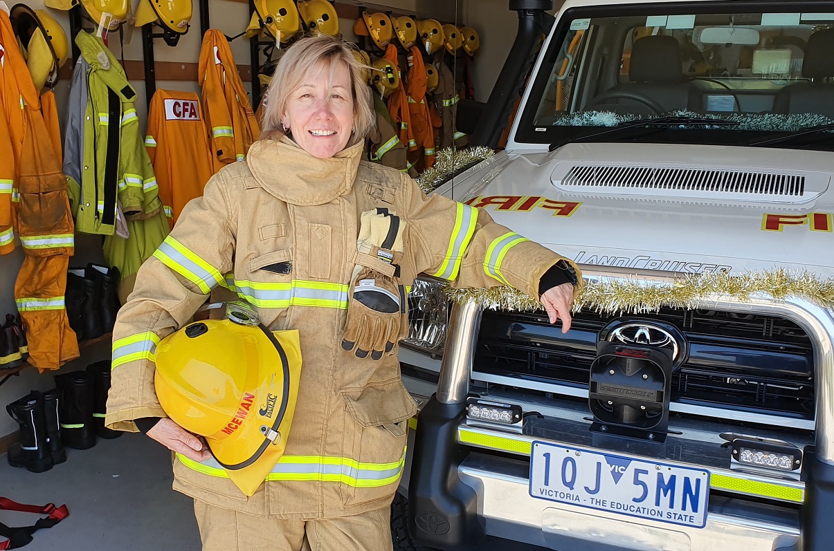 Payroll Officer at Monash Health, in her firefighter role at the frontline with the CFA