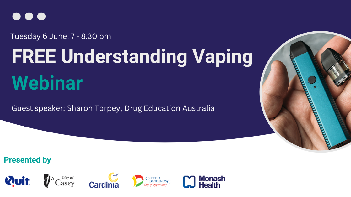 FREE Understanding Vaping Webinar infographic
