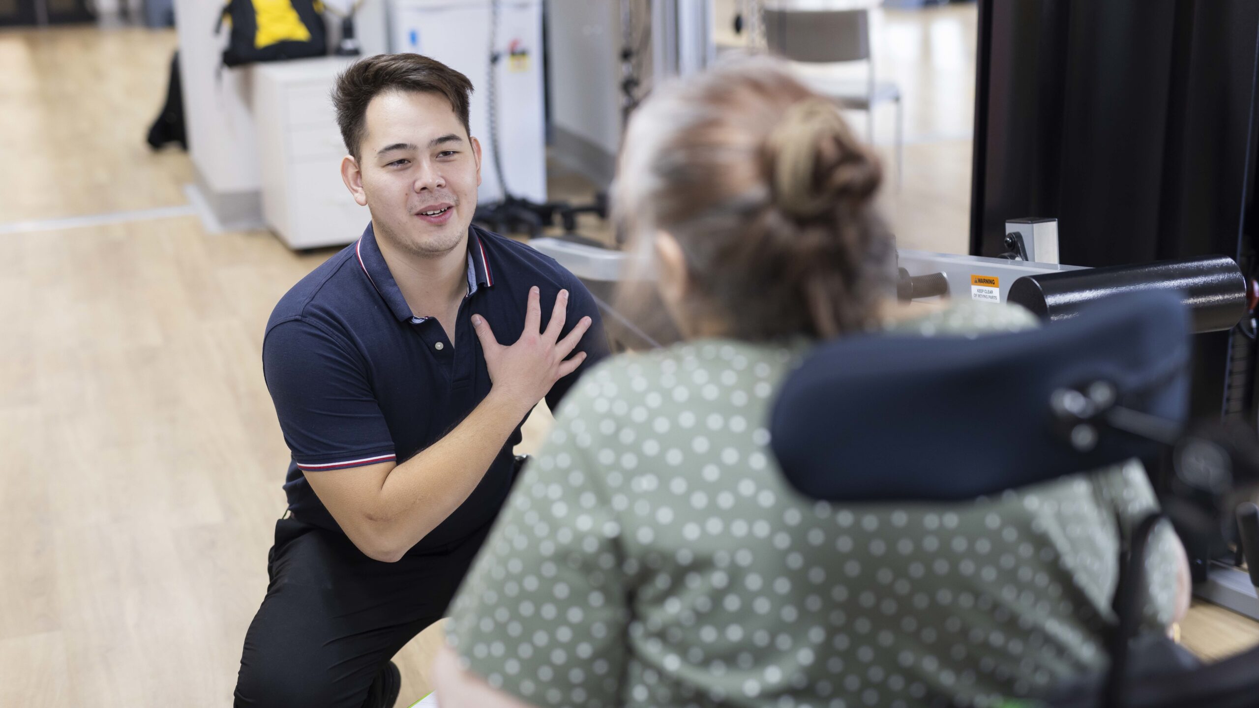 Daniel Yap, Exercise Physiologist with patient