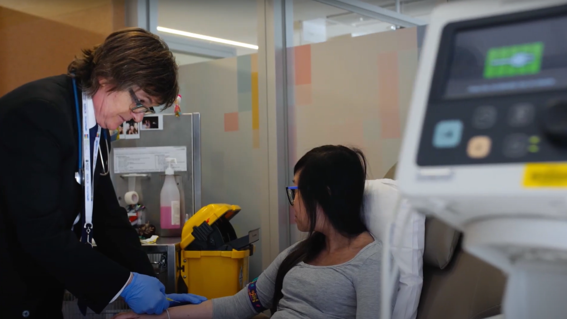 Professor Eric Morand with lupus patient Vu Nguyen